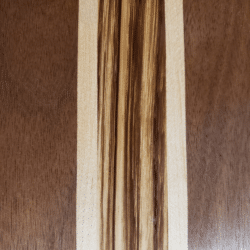 Electric Guitar Stand – Walnut with Zebrawood and Maple accents - Image 2