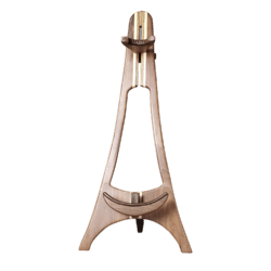 Rhinelander - Violin and Viola Stand – Walnut with Zebrawood and Maple Accents - Image 1