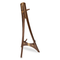 Geneva - Guitar-Banjo Stand – Walnut with Zebrawood and Maple Accents - Image 4
