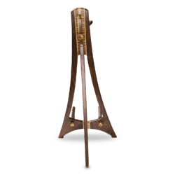 Geneva - Guitar-Banjo Stand – Walnut with Zebrawood and Maple Accents - Image 5
