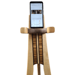 Avalon - Electric Guitar-Banjo Stand – Maple with Zebrawood and Wenge Accents - Image 7