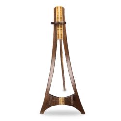 Verona - Electric Guitar-Banjo Stand – Walnut with Zebrawood and Maple Accents